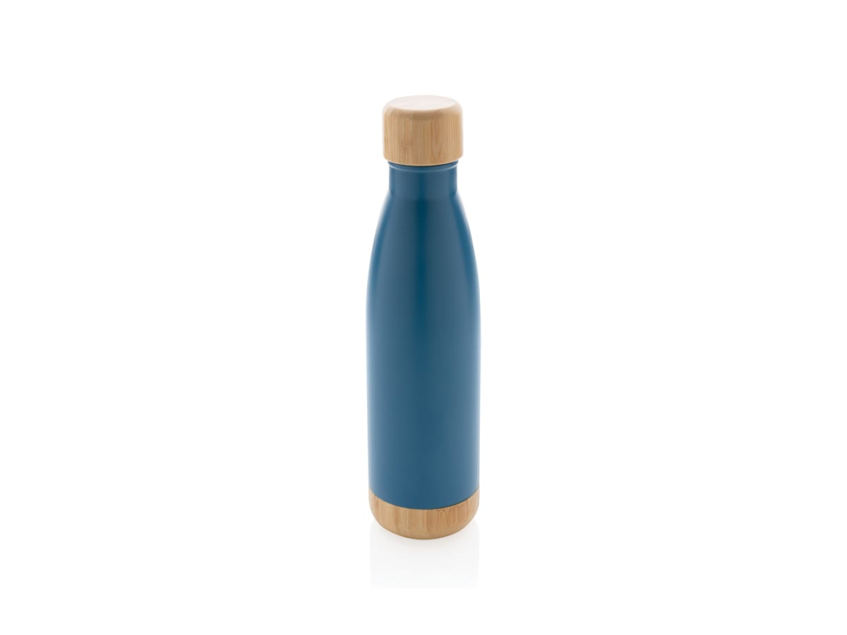 Vakuum stainless steel flaska med kork och botten i bambu