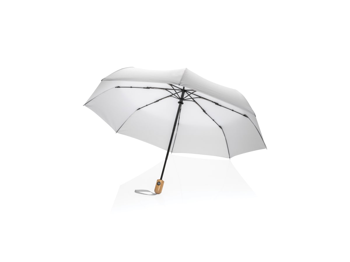 21" Impact Aware™ RPET 190T automatiskt bambu paraply