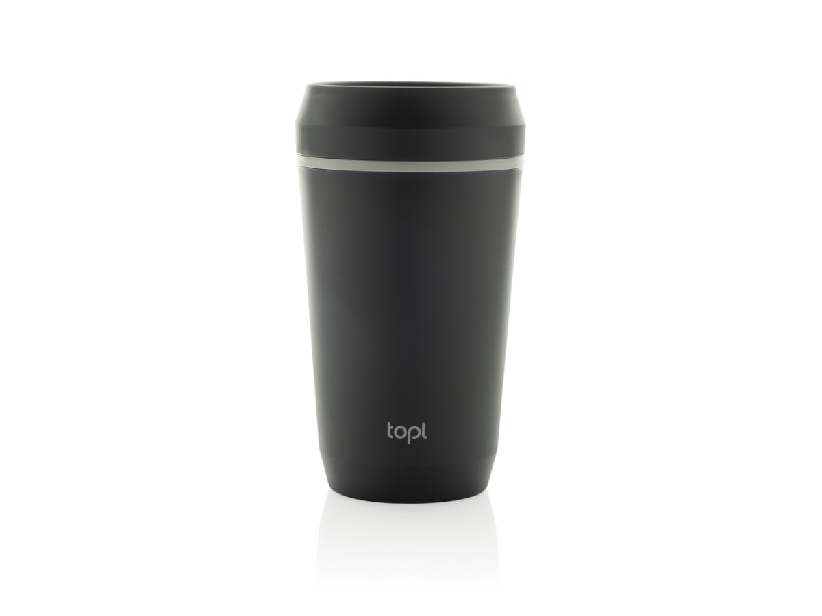 Topl To Go-glas av återvunnen plast Patenterat 360-lock 354