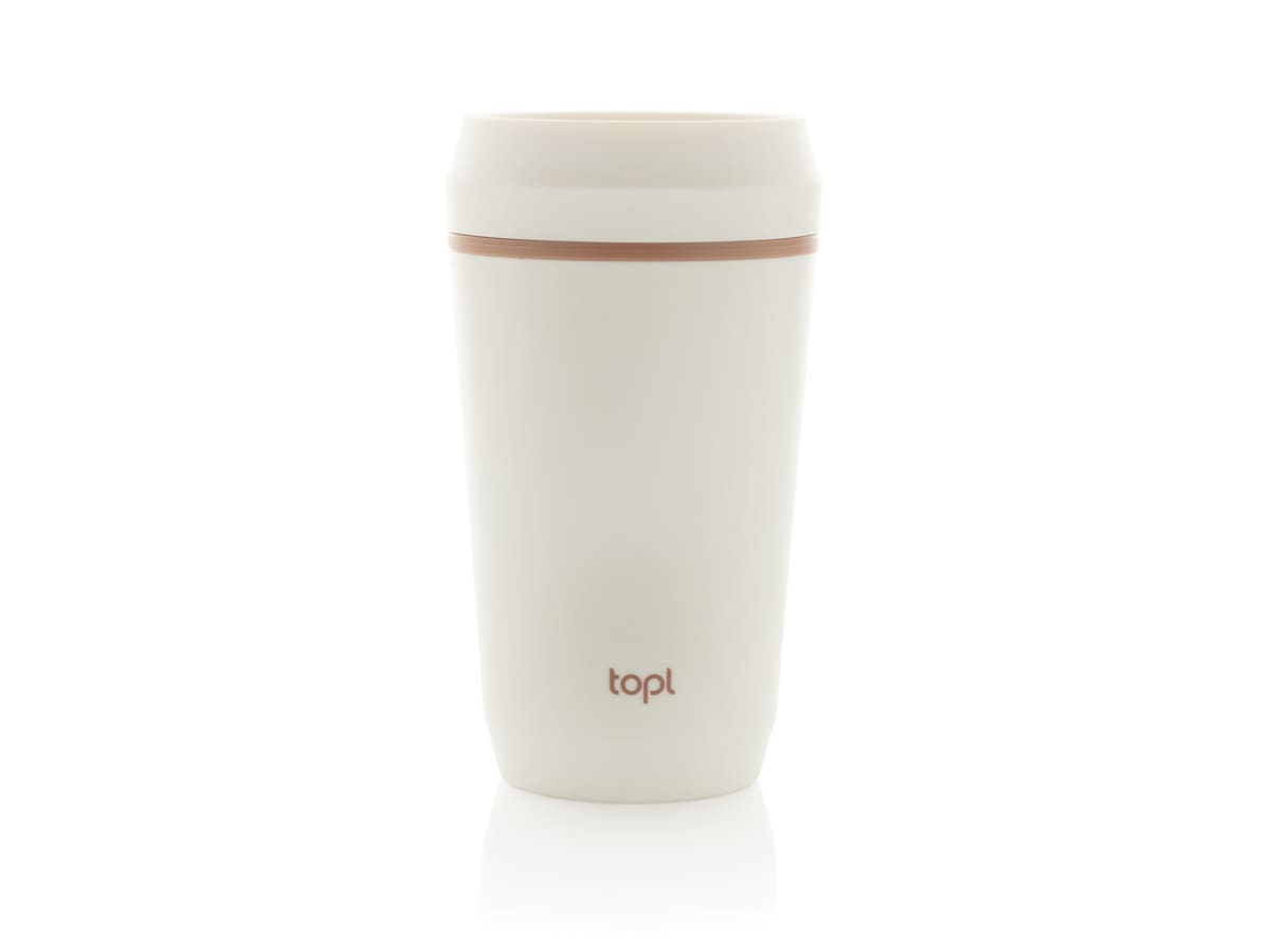 Topl To Go-glas av återvunnen plast Patenterat 360-lock 354