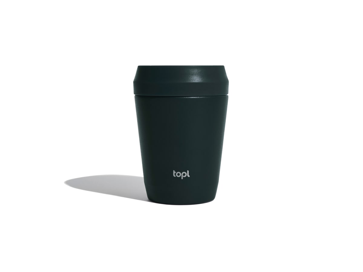 Topl To Go-glas i återvunnet stål Patenterat 360-lock 235 ml