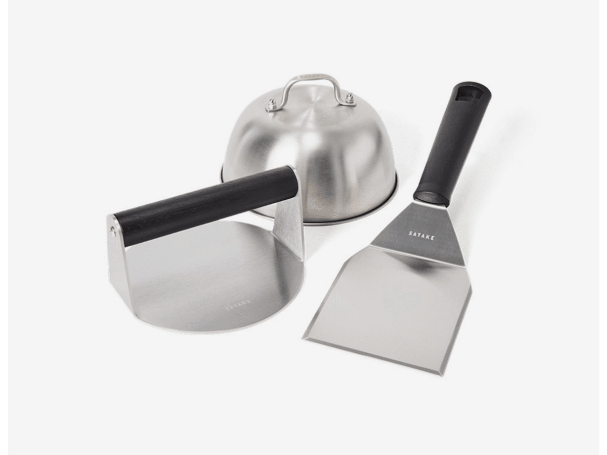 Satake Smash Burger Set, stainless steel