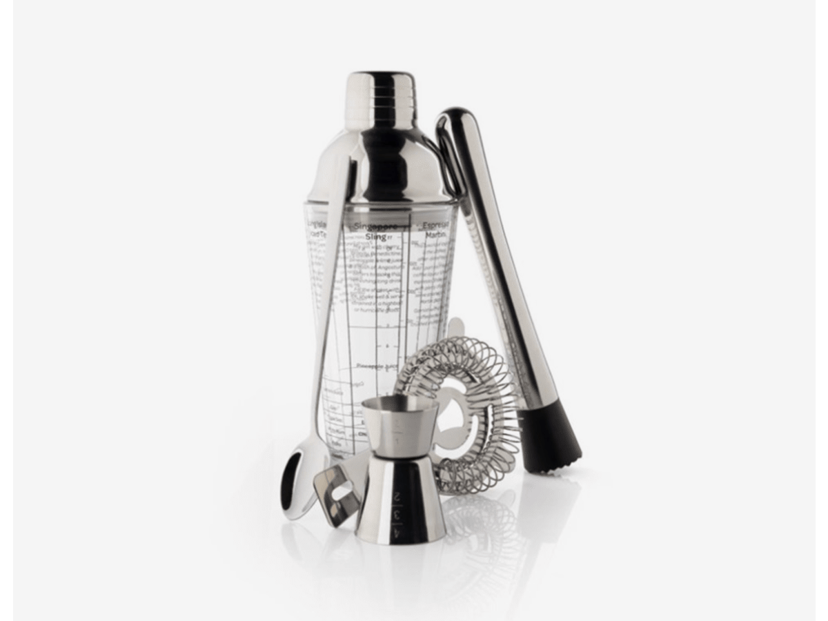 Cocktailset 5-delar Glas och Rostfritt stål