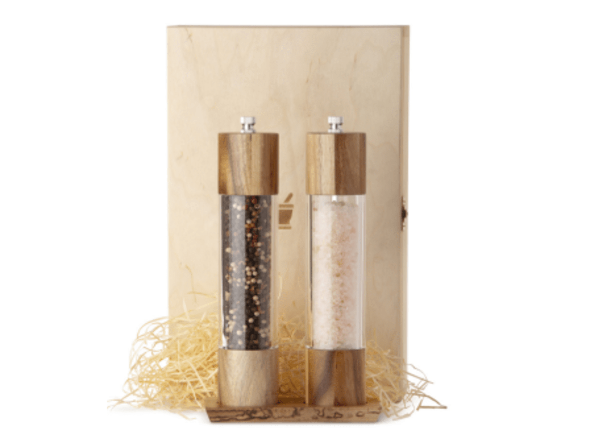 Gourmetkvarnar i acacia-trä