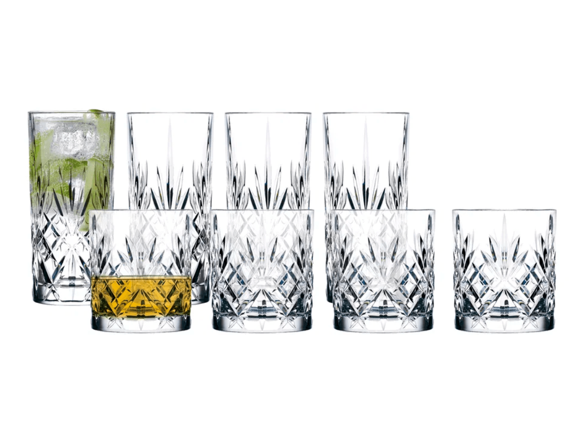 Melodia Whiskyglas/Highball 8 delar