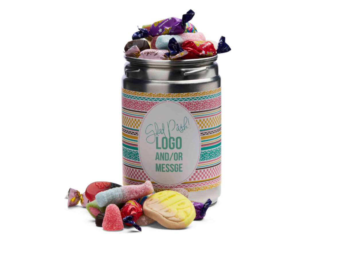 Easter Can, 250 gr med påskmix & logotyp