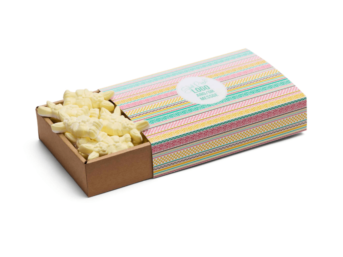 Easter Flat Box, 500 gr med påskskum & logotyp