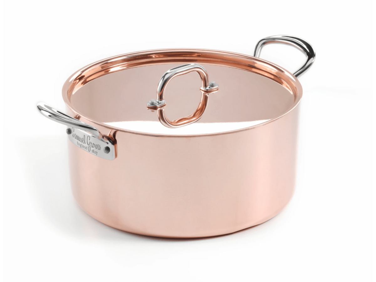 Gryta i koppar med lock,  3 l