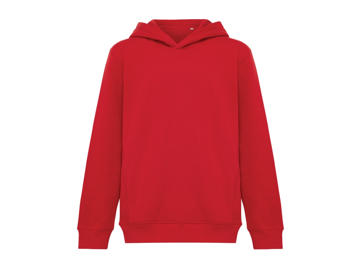IQONIQ Yengo hoodie i återvunnen bomull med sidofickor för barn