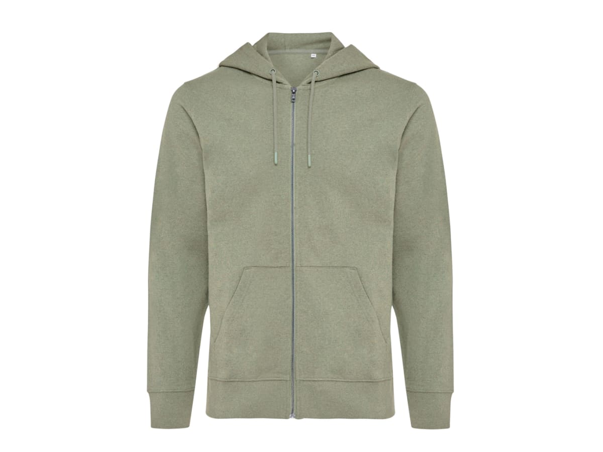 IQONIQ Abisko hoodie med dragkedja i återvunnen bomull