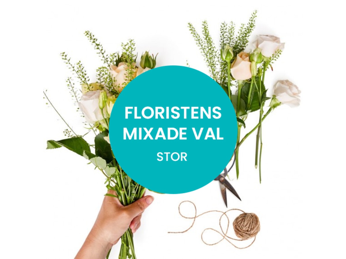 Blombukett Floristens vita val