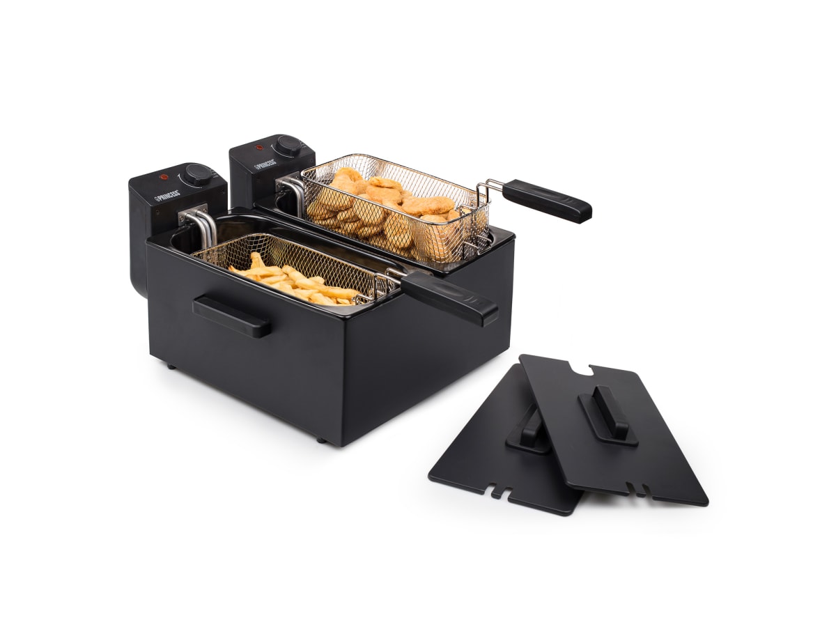 Dubbelfritös Familje 2X3L Sv.