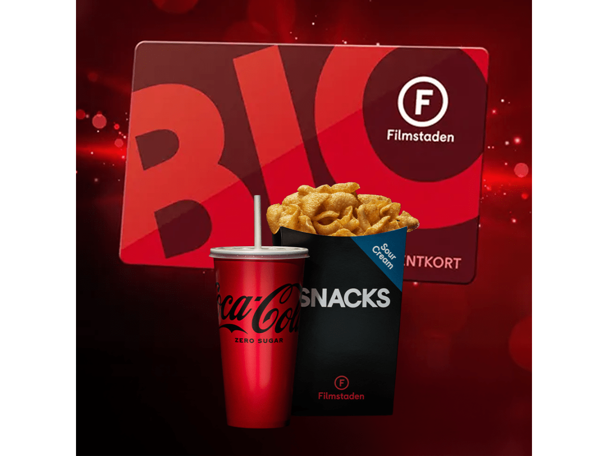 1 st biobiljett & 1 st biomeny