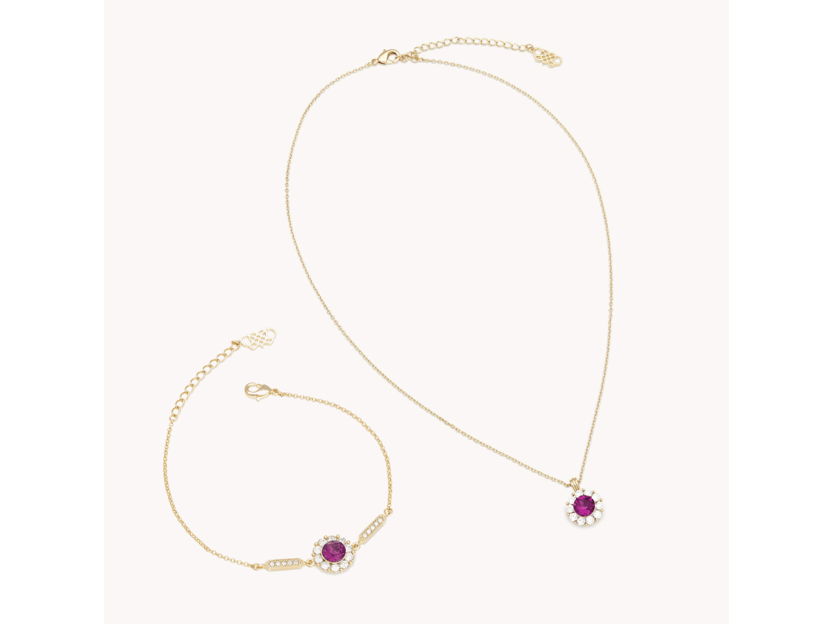 Miss Sofia armband & halsband - Ametist
