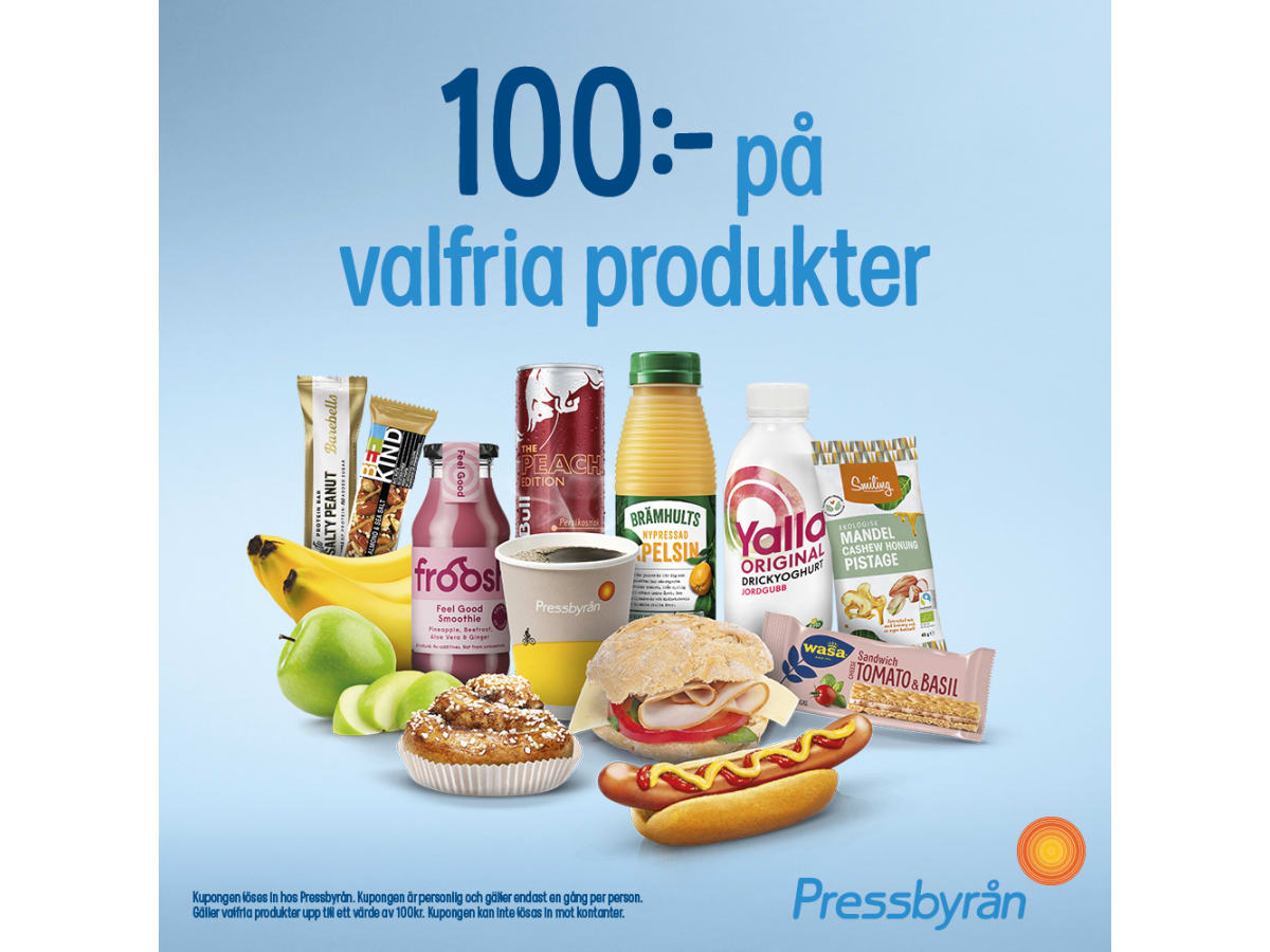 Presentkort 100 kr på Pressbyrån