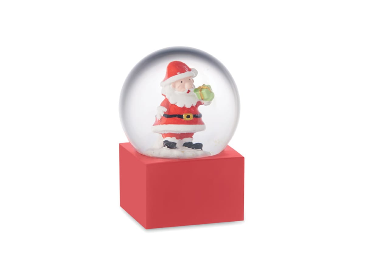 Liten snöboll glasprydnad