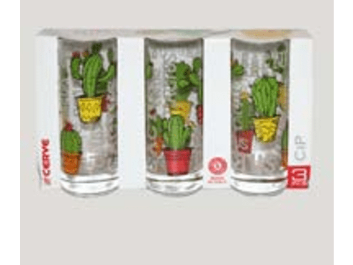 36CL KAKTUSGLAS 3/SET