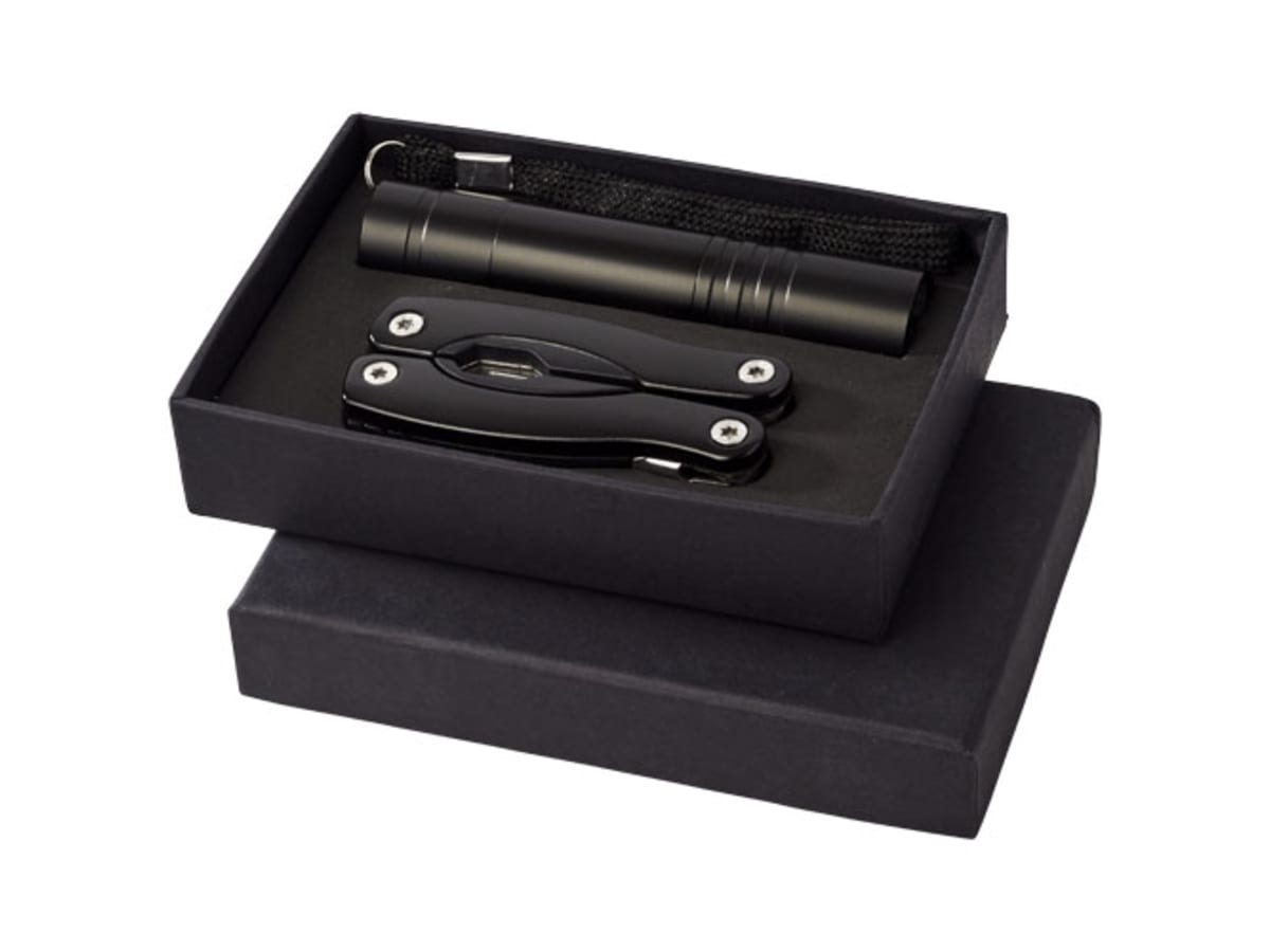 Scout presentförpackning med multikniv och LED-ficklampa