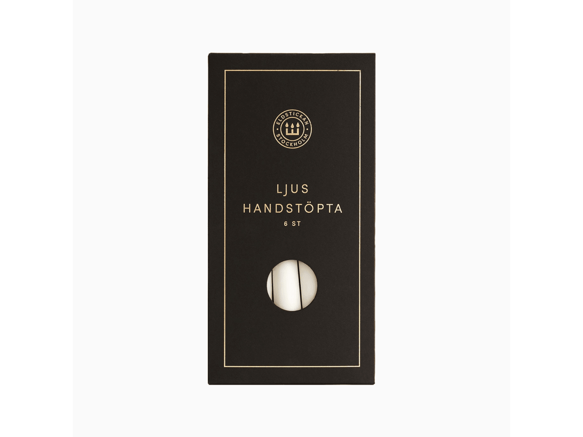 6 stycken handstöpta ljus
