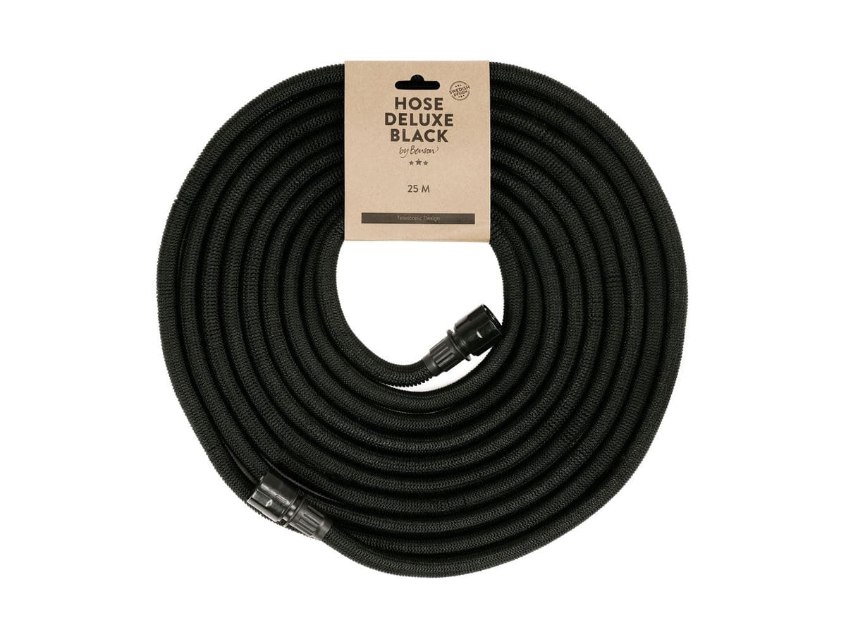 Vattenslang Deluxe - Svart 25m
