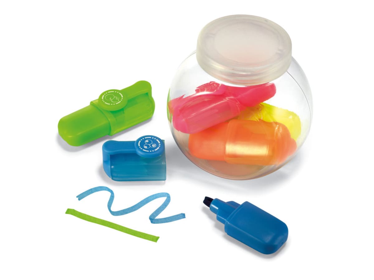 5 highlighters med klämma