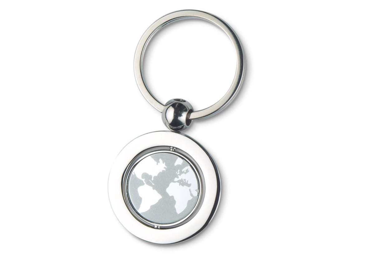 Globe nyckelring i metall