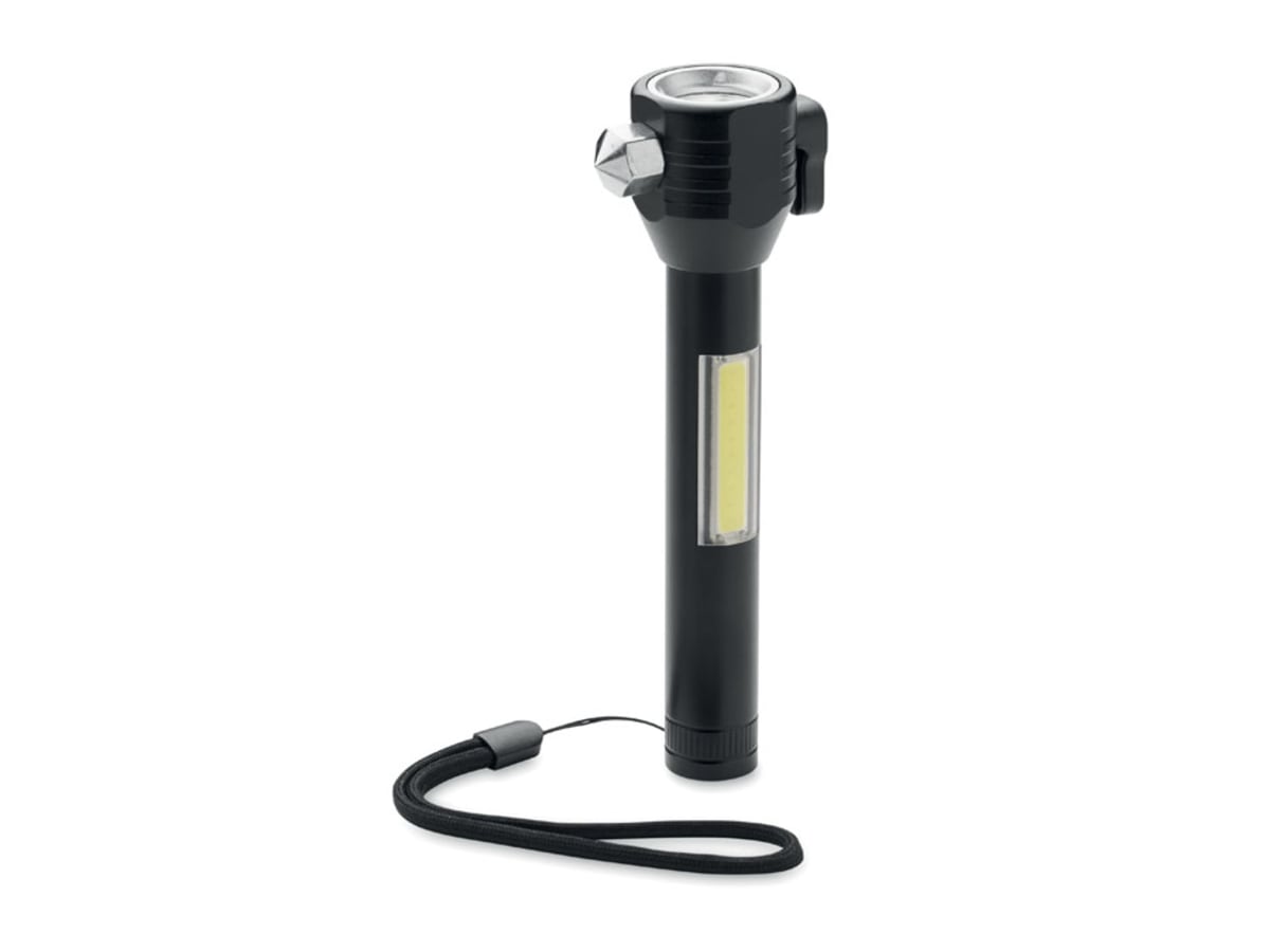 3 i 1 ficklampa/nödhammare