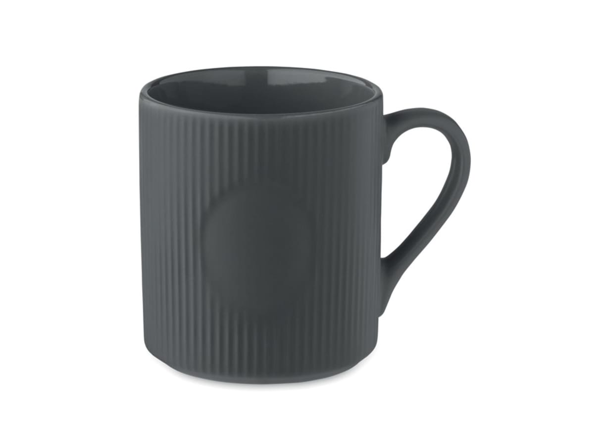 Matt ribbad keramikmugg 340 ml