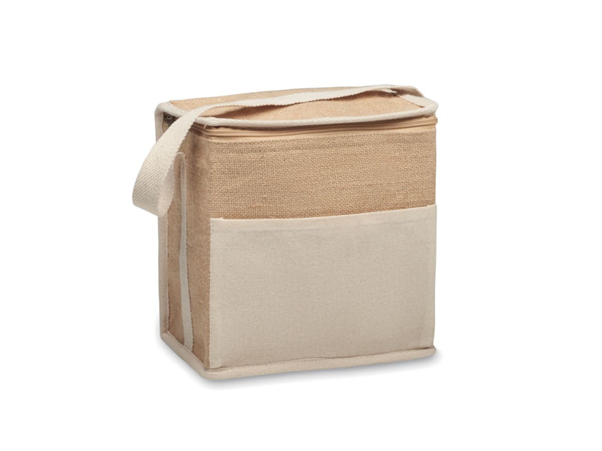 Kylväska i jute och canvas 3L
