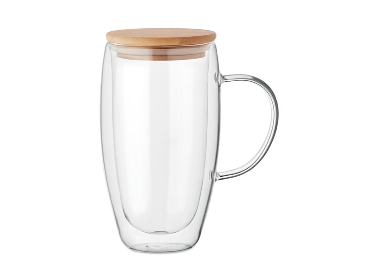 Dubbelväggig glasmugg 450 ml