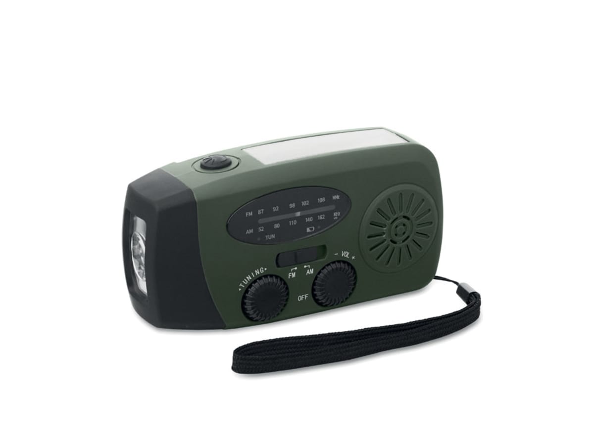 Bärbar radio med LED-ficklampa