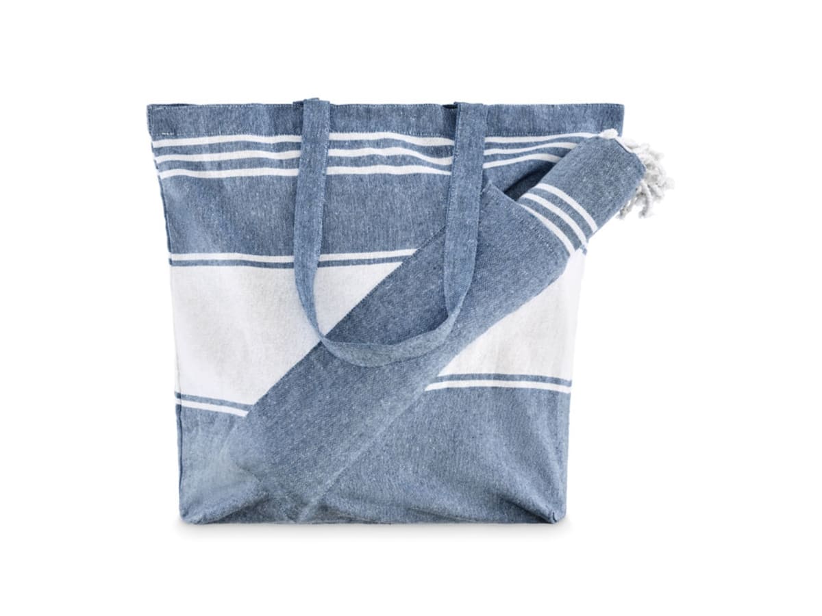 Strandväska med hamamhandduk