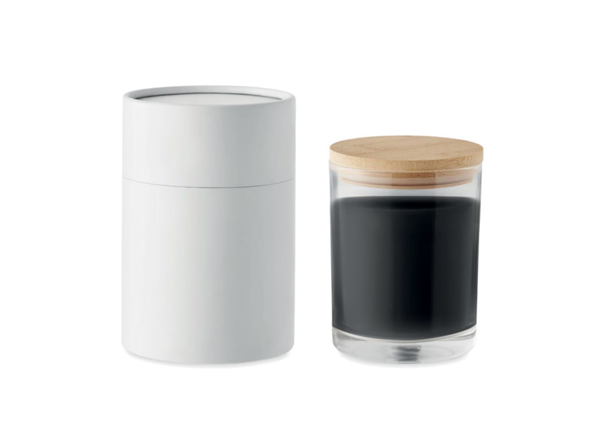 Ljus med vaniljdoft i glas