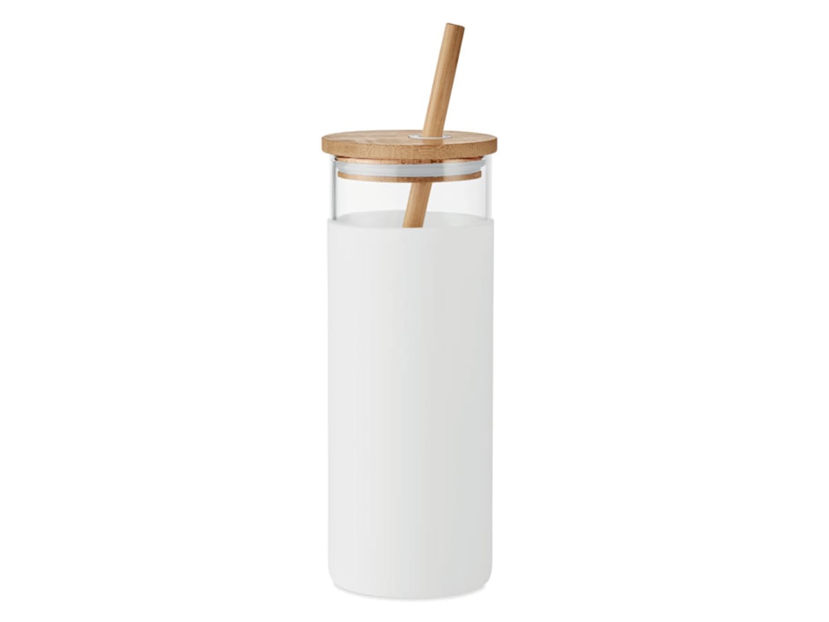 Glasbägare 450ml med bambulock