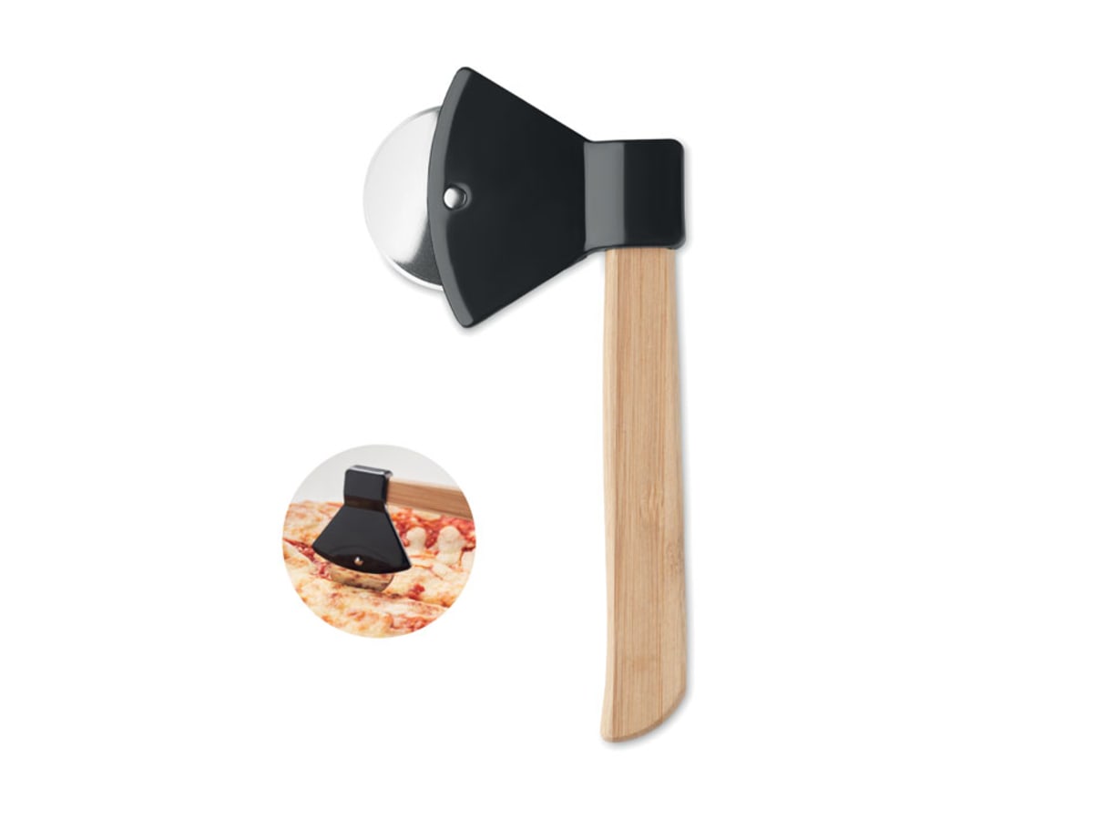 Pizzaskärare med bambuhandtag