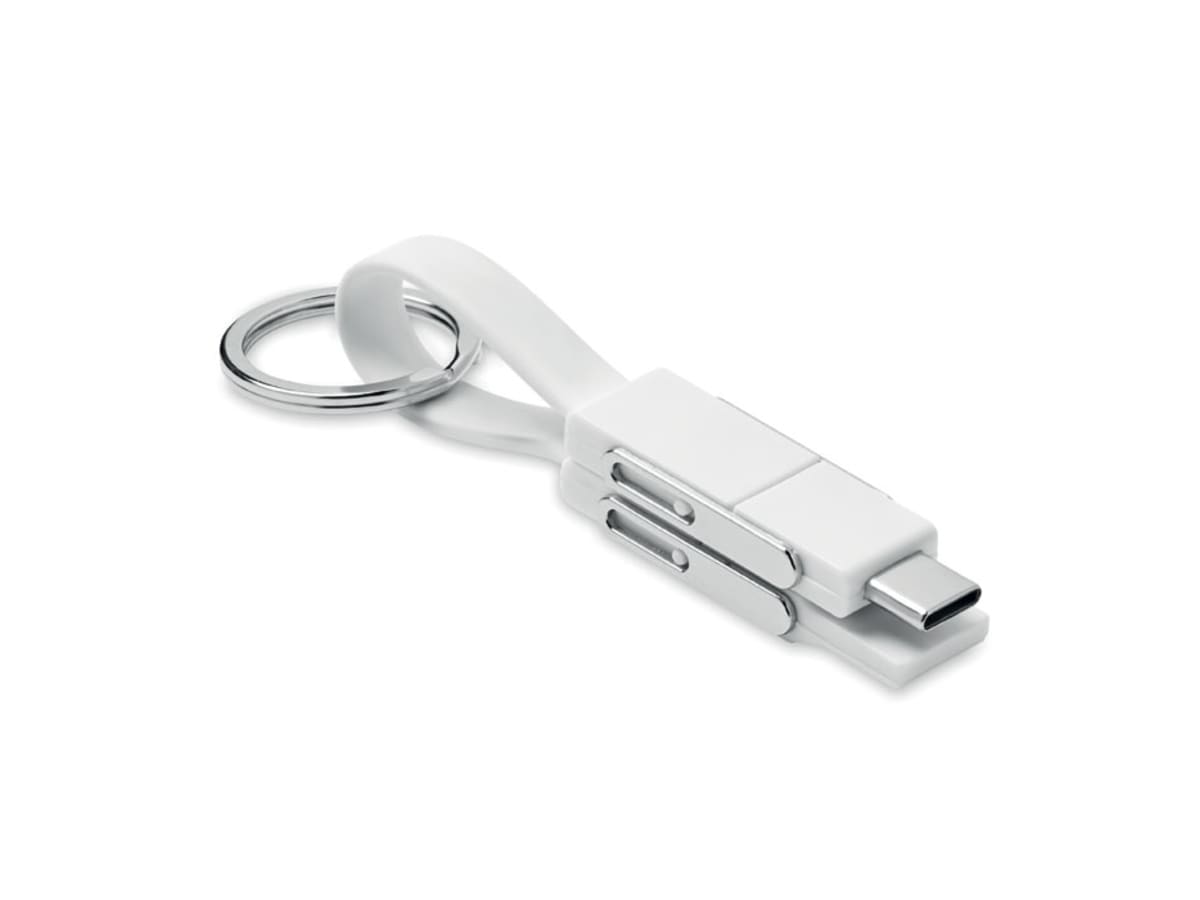 Nyckelring med 4-i-1 kabel