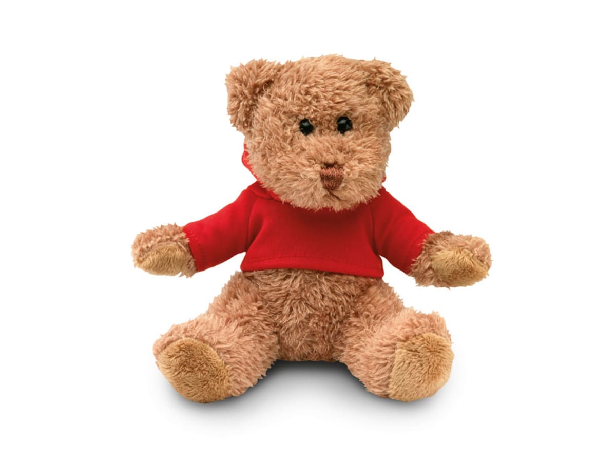 Teddybjörn i plysch med tr