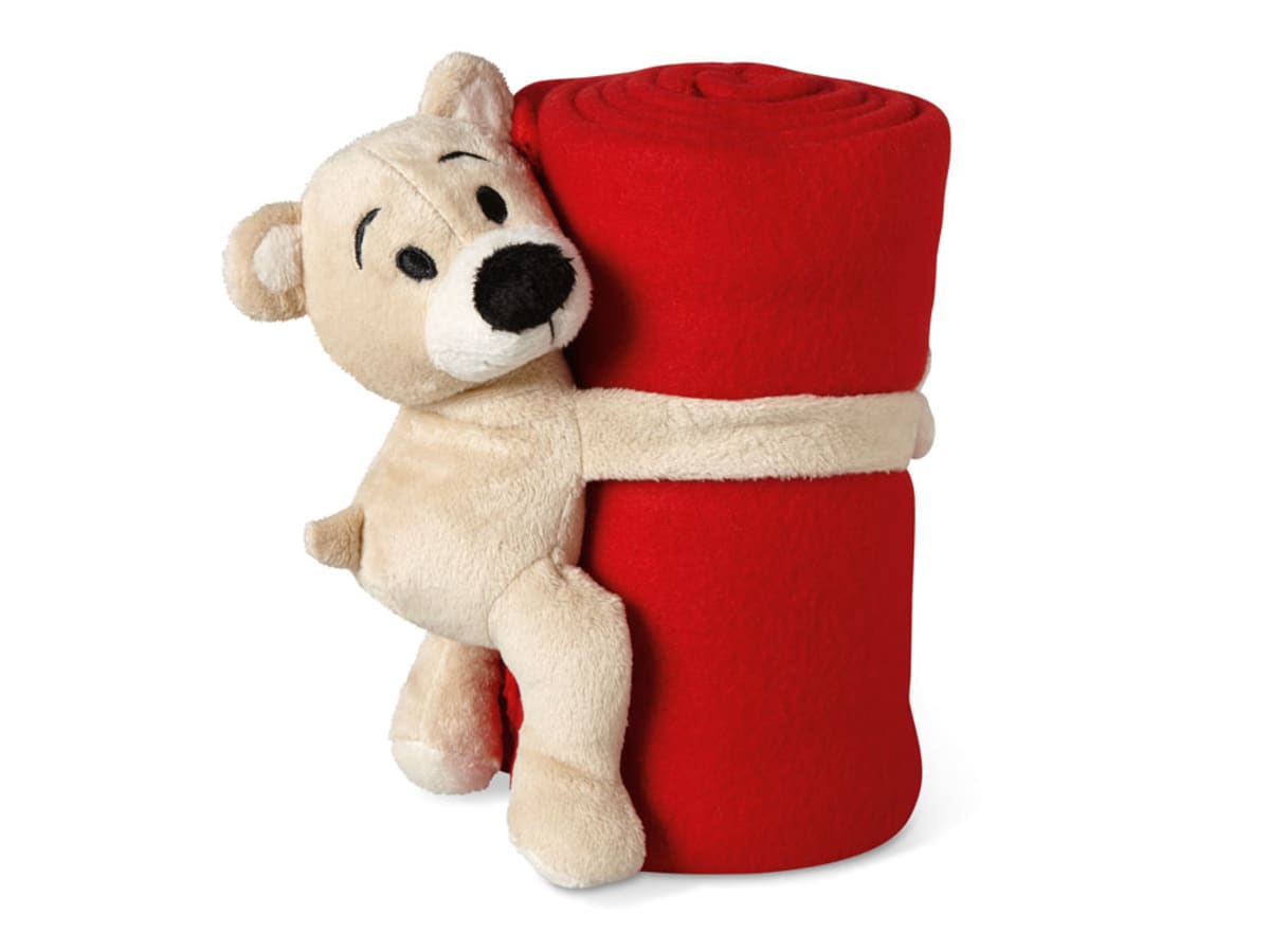 Fleece-filt med en nalle på
