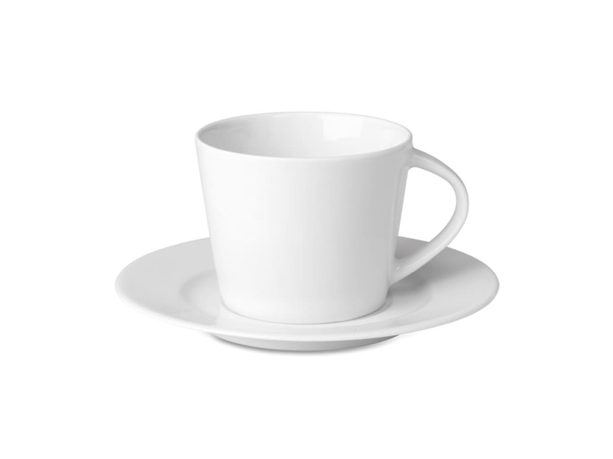 Cappuccino kopp och fat