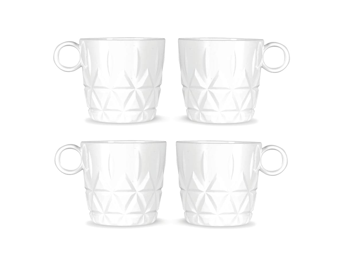 Picknick kaffekopp 4-pack, vit