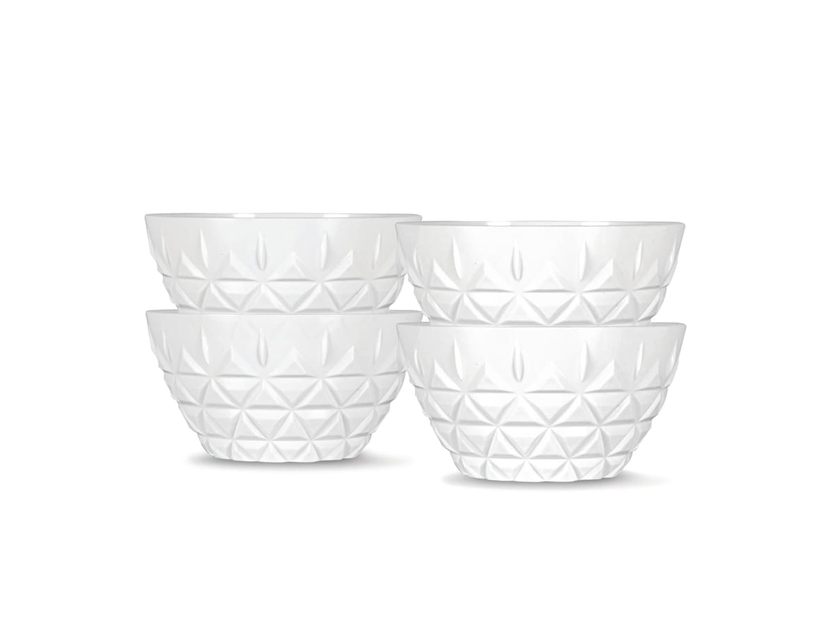 Picknick skål 4-pack, vit