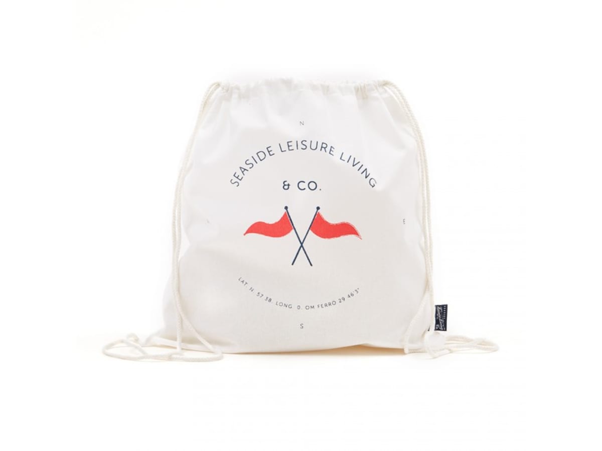 Bomullskasse Seaside - Vit