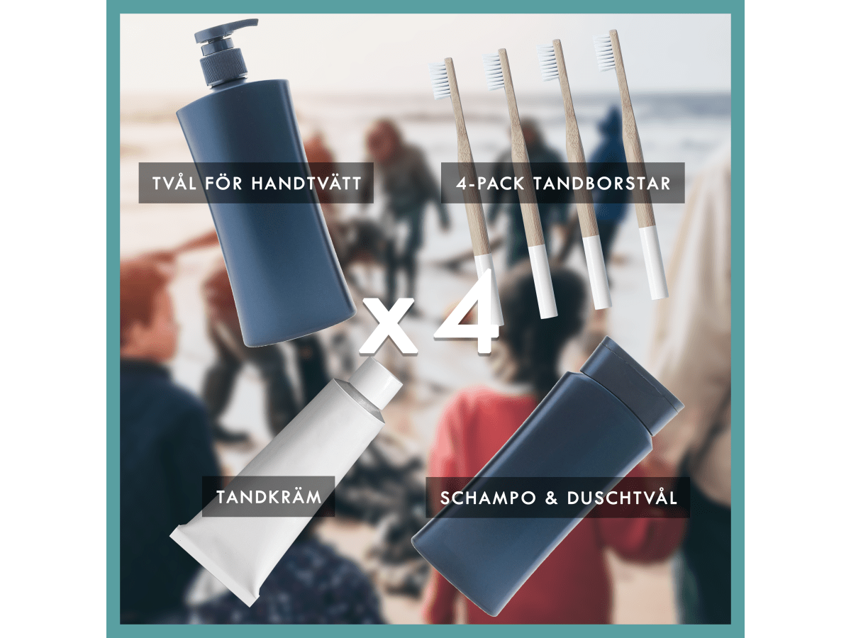 Välgörenhet - 8 st hygien-kit till familjer på flykt