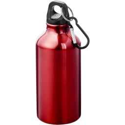 0. Oregon vattenflaska av RCS-certifierad återvunnen aluminium med karbinhake, 400 ml