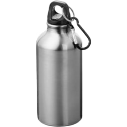 0. Oregon vattenflaska av RCS-certifierad återvunnen aluminium med karbinhake, 400 ml