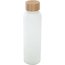 0. Lume 500 ml matt glasflaska av silikatglas med bambulock