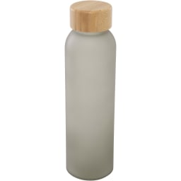0. Lume 500 ml matt glasflaska av silikatglas med bambulock
