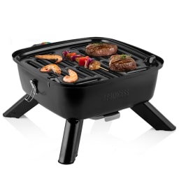 0. Bärbar hybridgrill 2-i-1 elektrisk eller kol