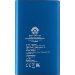 2. Pep 4 000 mAh Type C-powerbank av återvunnen aluminium