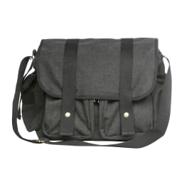 1. Ryggsäck canvas svart + Axelväska canvas